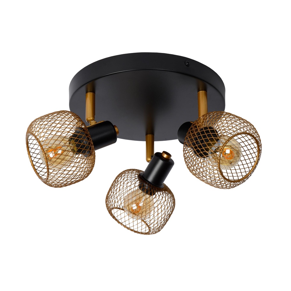 Lucide PlafondlampjeMaren 3-lichts goud - 77978/13/02